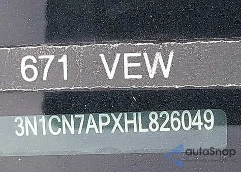 2017 Nissan Versa 1.6 S+ из США, поврежденный, VIN 3N1CN7APXHL826049